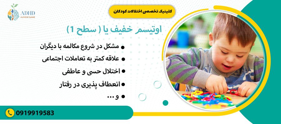 اوتیسم خفیف یا ( سطح 1)